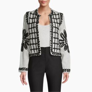NWT - Nic & Zoe’s Romantic Soutache Floral Knit Jacket